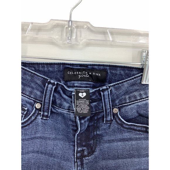 Celebrity Pink Girl's Denim Jean Bermuda Shorts 8 - Picture 4 of 6